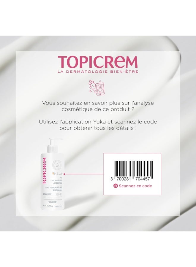 Topicrem Mela Ultra-Hydrant Unifying Ultra Moisturizing Milk With SPF 15 500 ml - Image 4